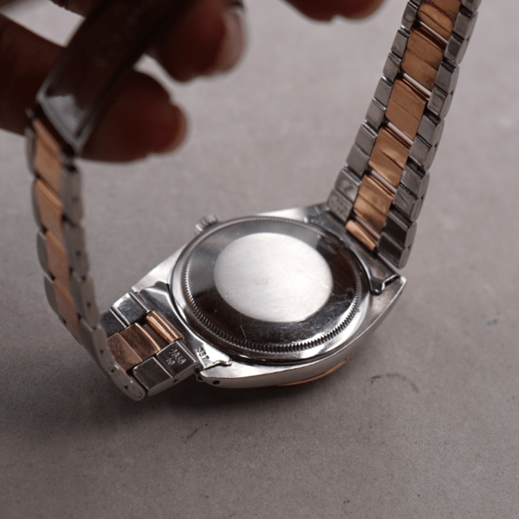 Rolex Oyster Perpetual Zephyr Ref. 1008 — Acier et or rose, circa 1957 - montre vintage - Contre - Temps Paris
