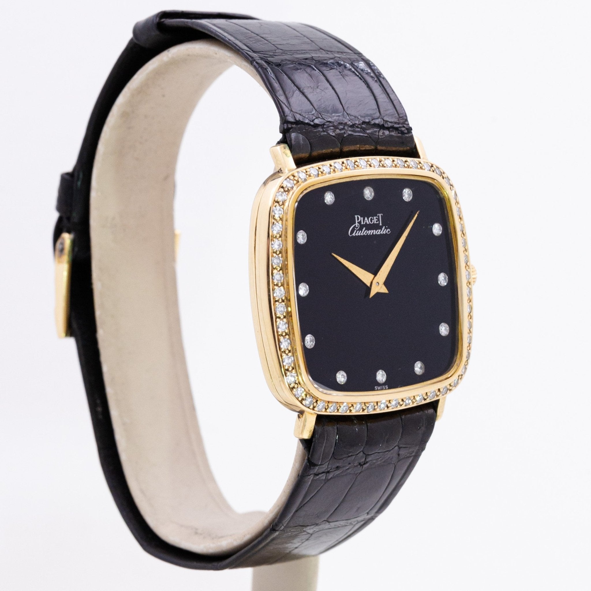 PIAGET COUSSIN OR ET DIAMANTS CADRAN ONYX - montre vintage - Contre - Temps Paris