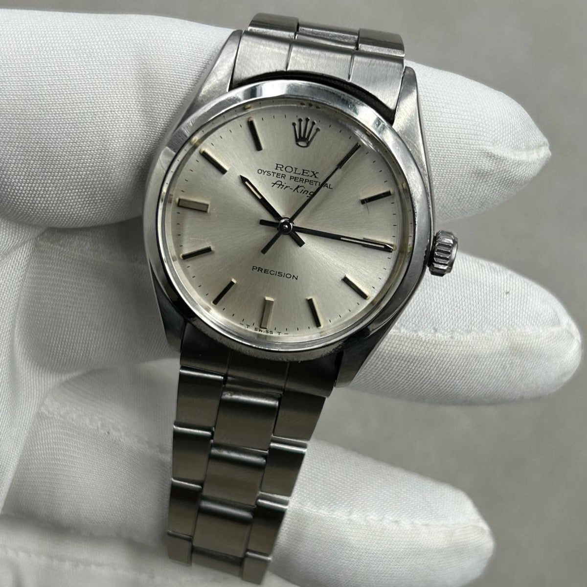 ROLEX AIR KING PRECISION CADRAN SILVER