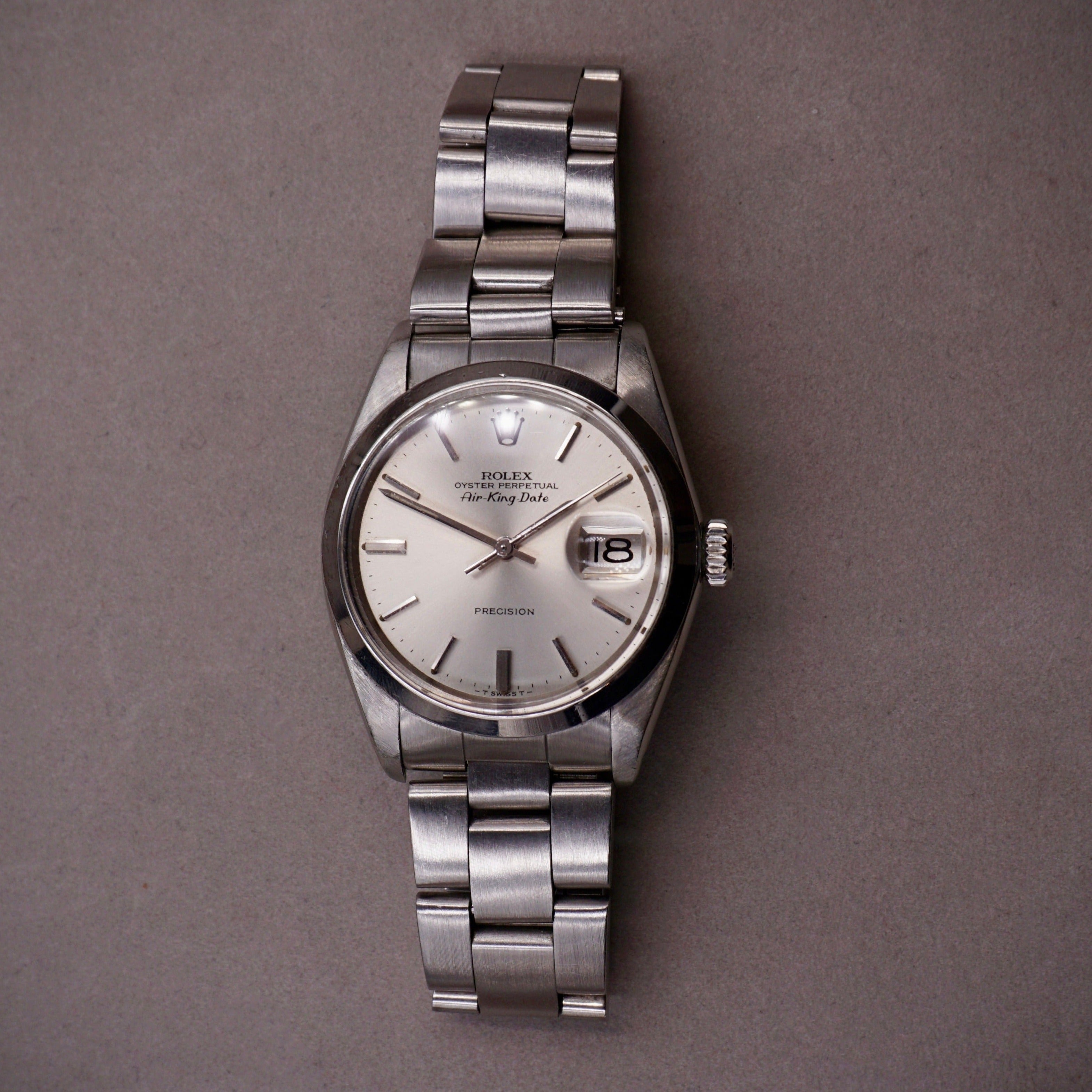 ROLEX AIR KING DATE SILVER DIAL