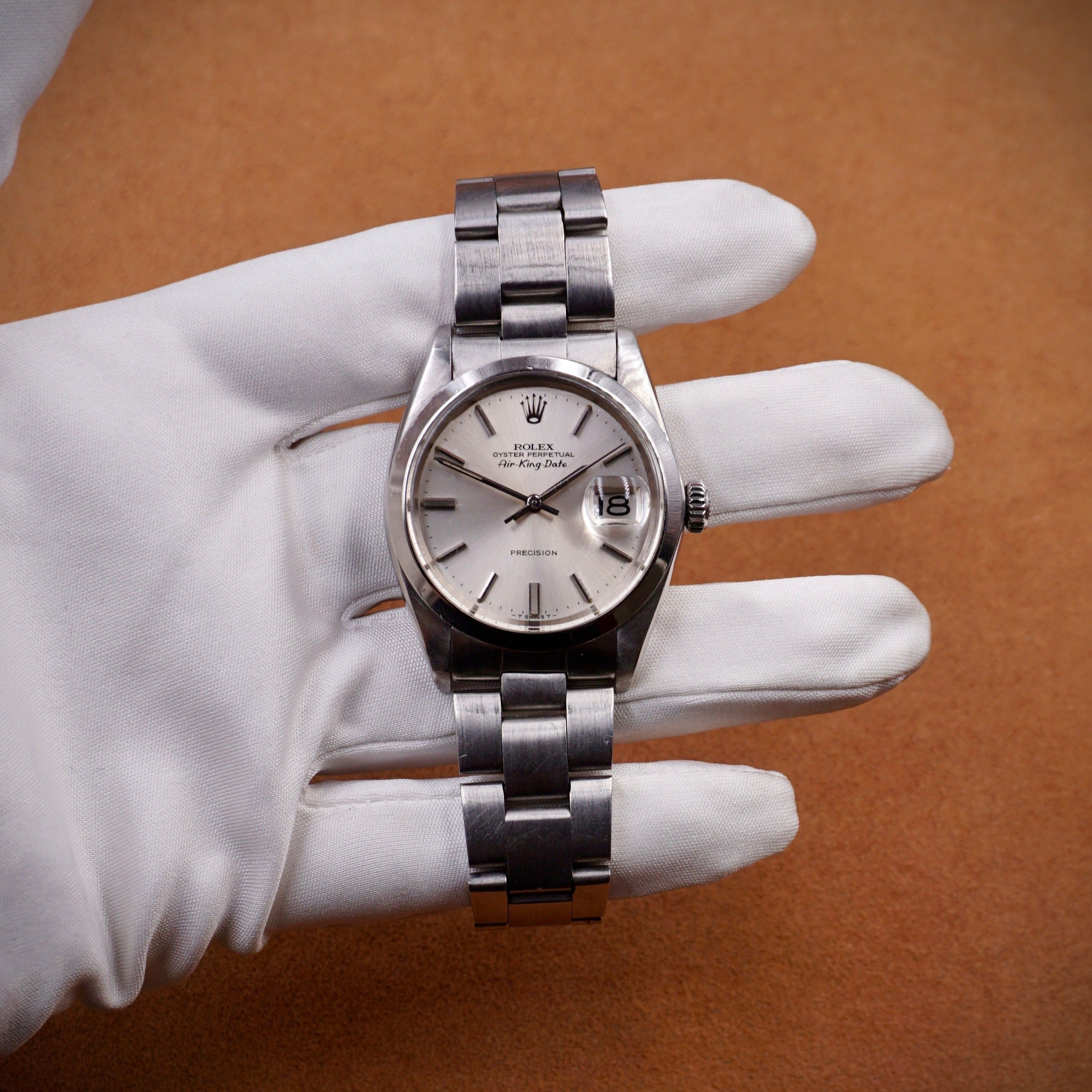 ROLEX AIR KING DATE SILVER DIAL