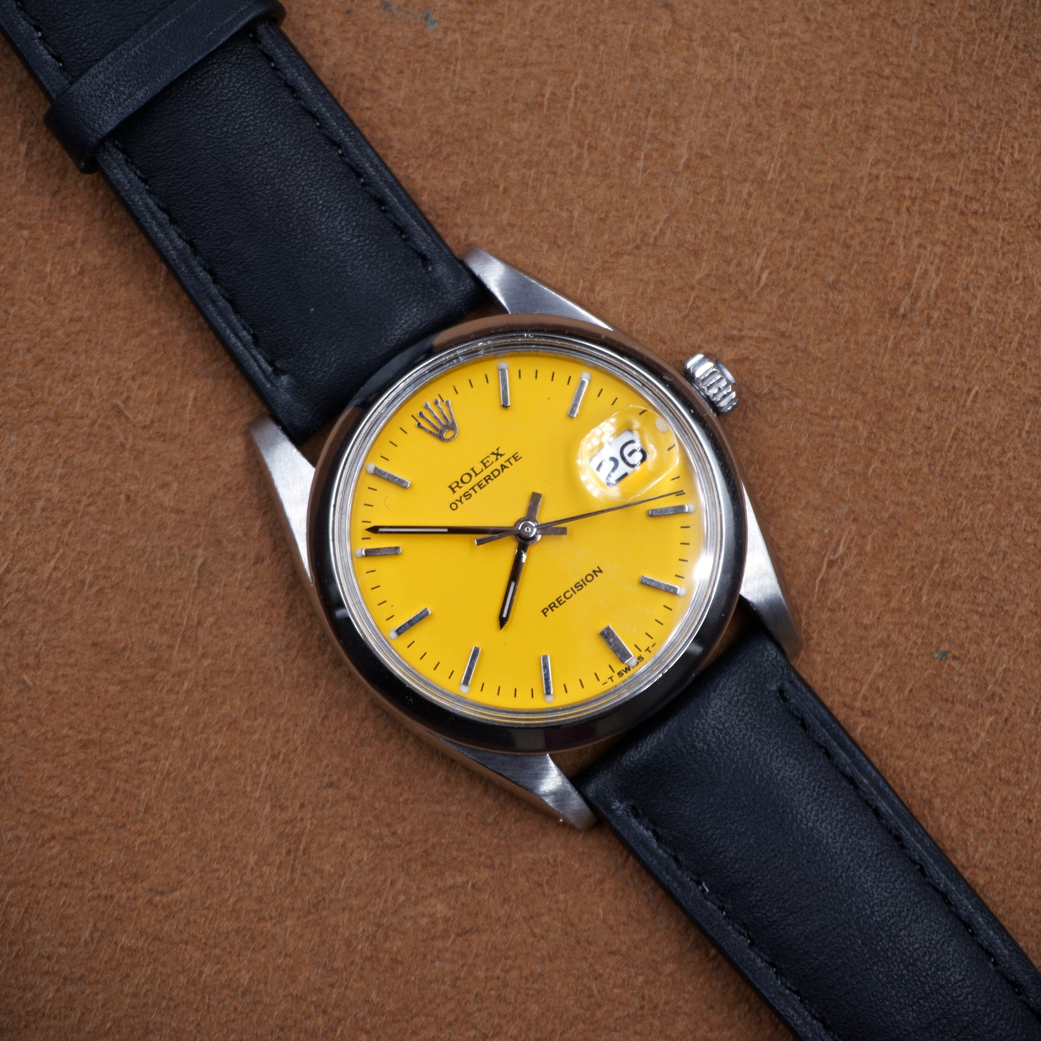 ROLEX OYSTERDATE PRECISION - CADRAN CUSTOM JAUNE