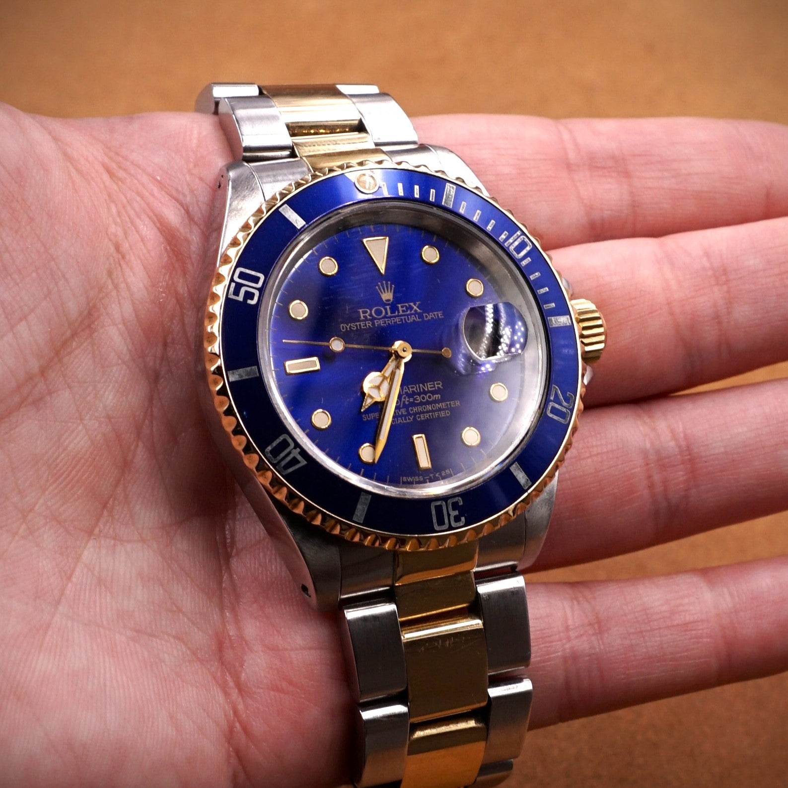 ROLEX SUBMARINER DATE OR ET ACIER BLEUE