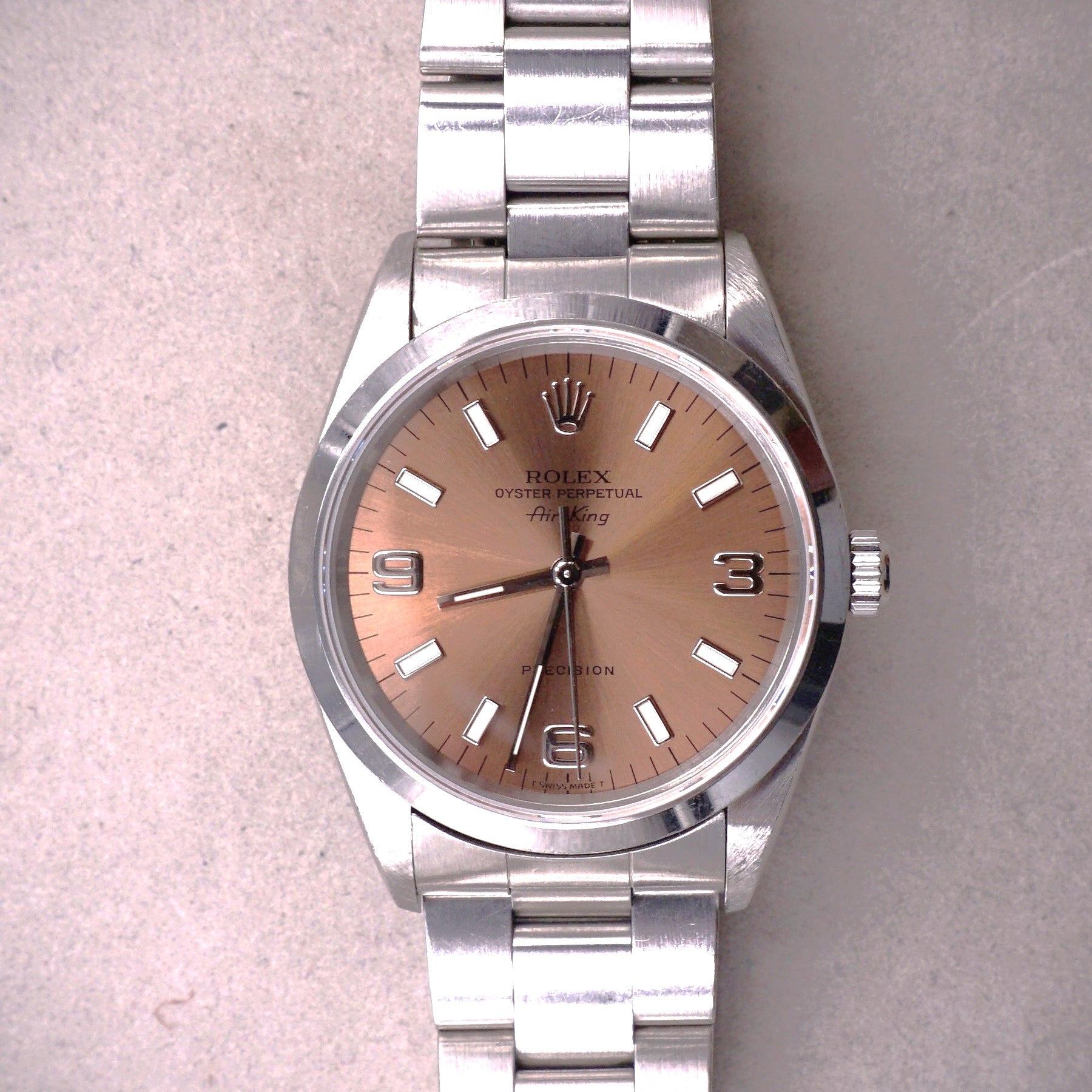 ROLEX AIR KING CADRAN SAUMON