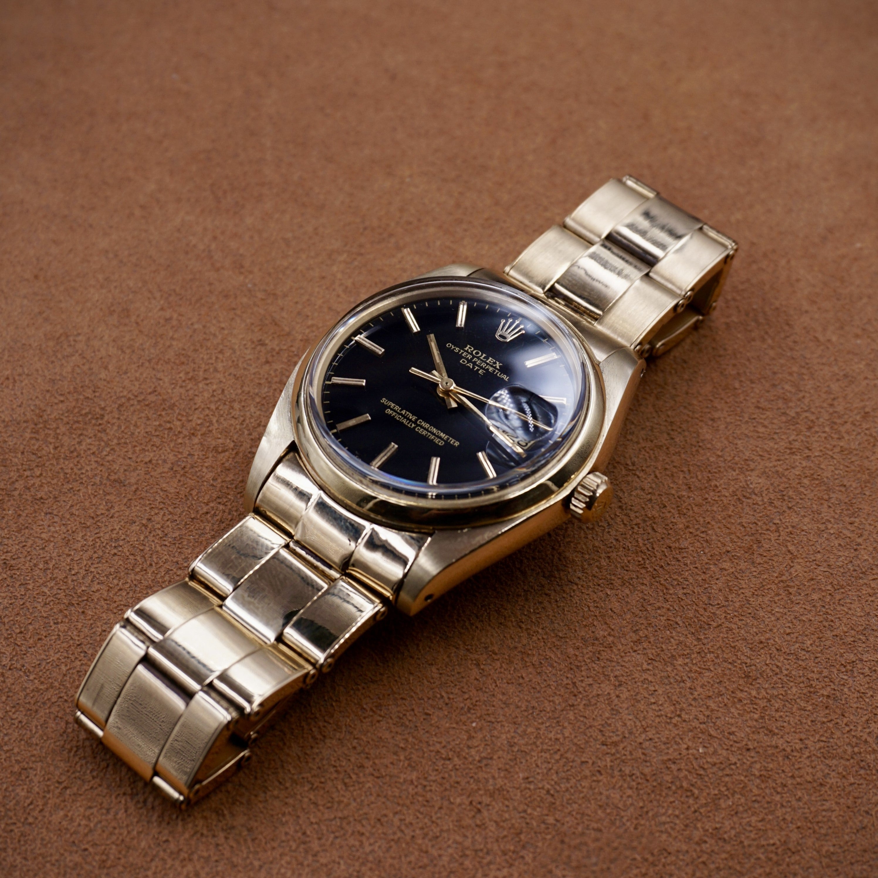 ROLEX OYSTER DATE OR JAUNE