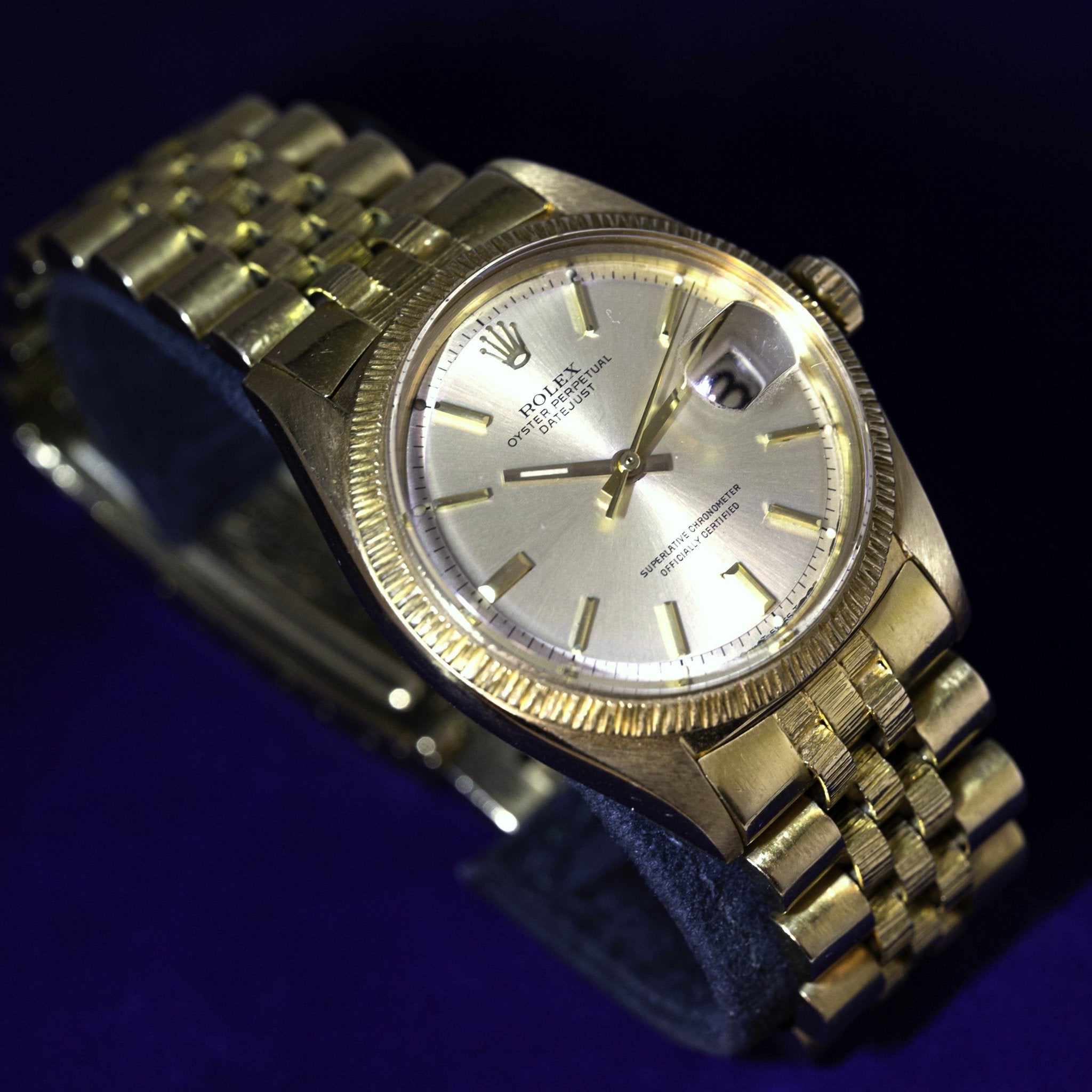 ROLEX DATEJUST OR JAUNE - montre vintage - Contre - Temps Paris
