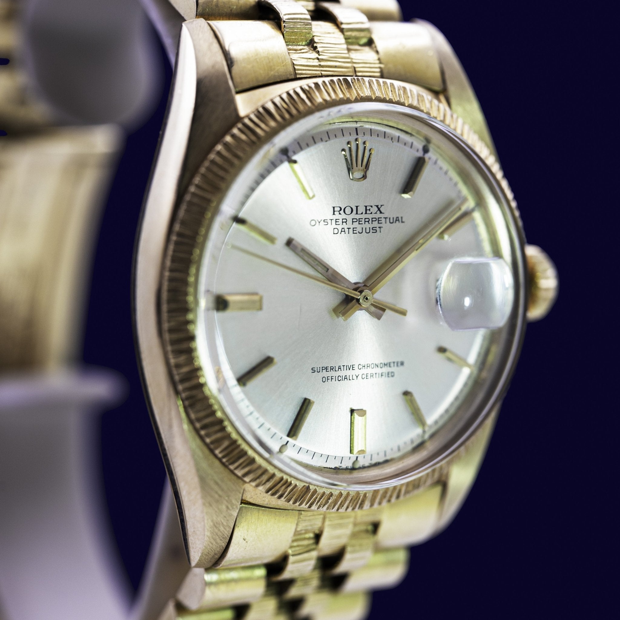 ROLEX DATEJUST OR JAUNE - montre vintage - Contre - Temps Paris