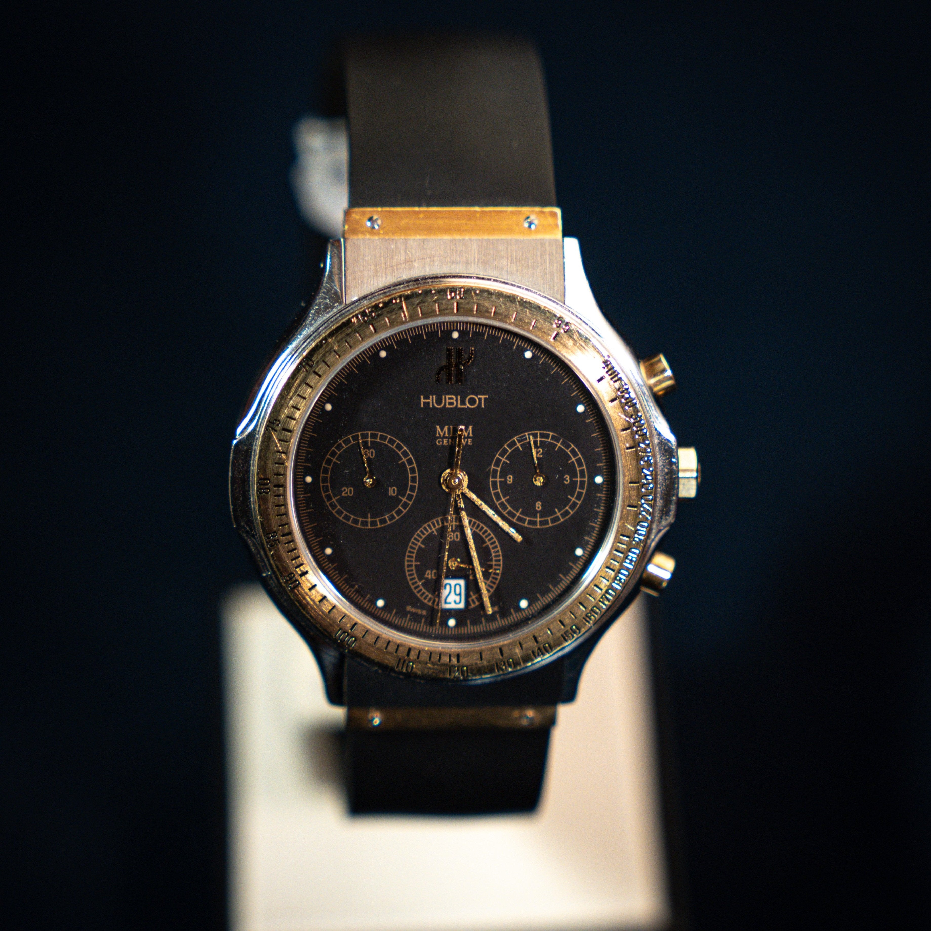 HUBLOT MDM CHRONOGRAPH GOLD AND STEEL