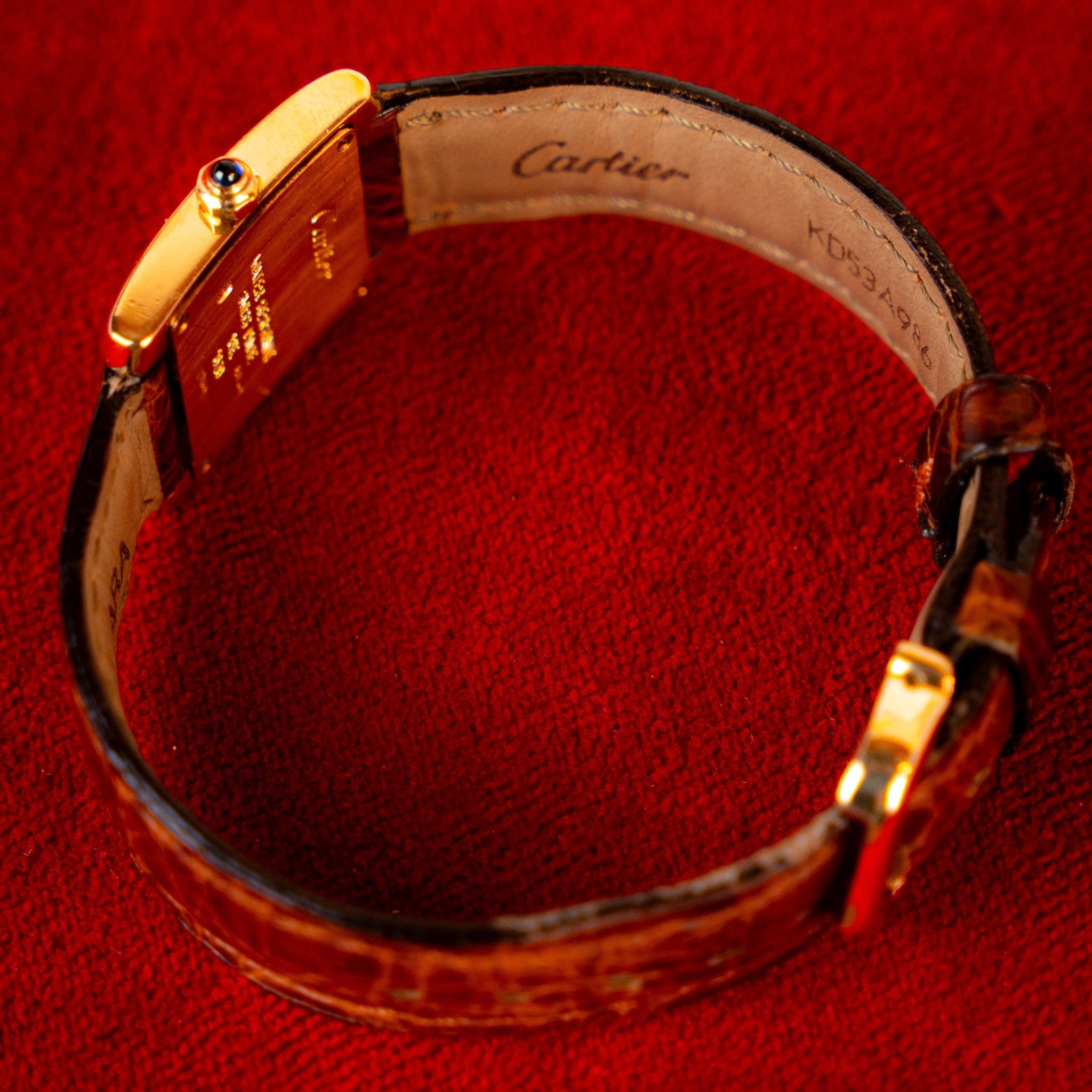 CARTIER TANK FRANCAISE FEMME OR - montre vintage - Contre - Temps Paris