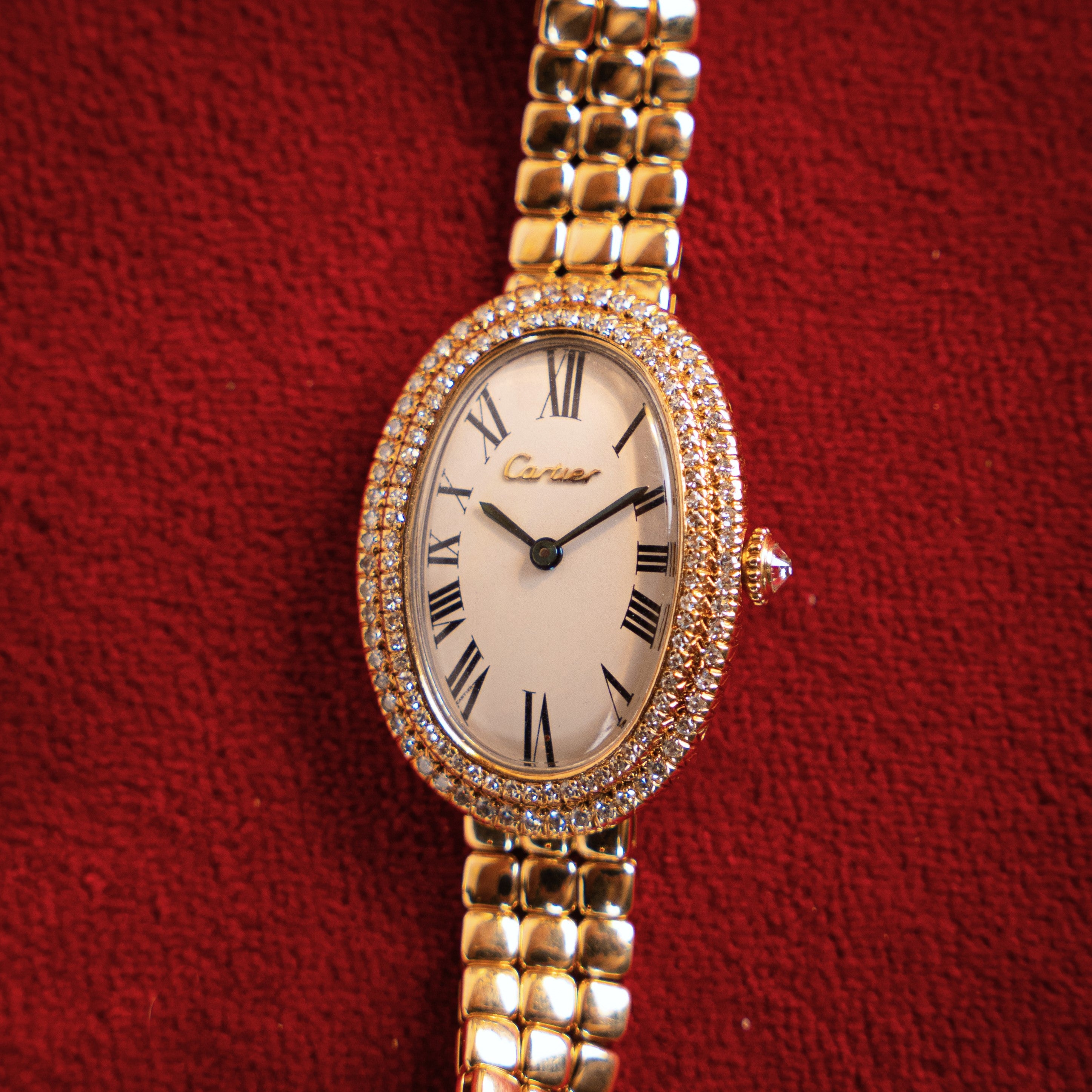 CARTIER DOUBLE GODRON GOLD AND DIAMOND BAIGNOIRE