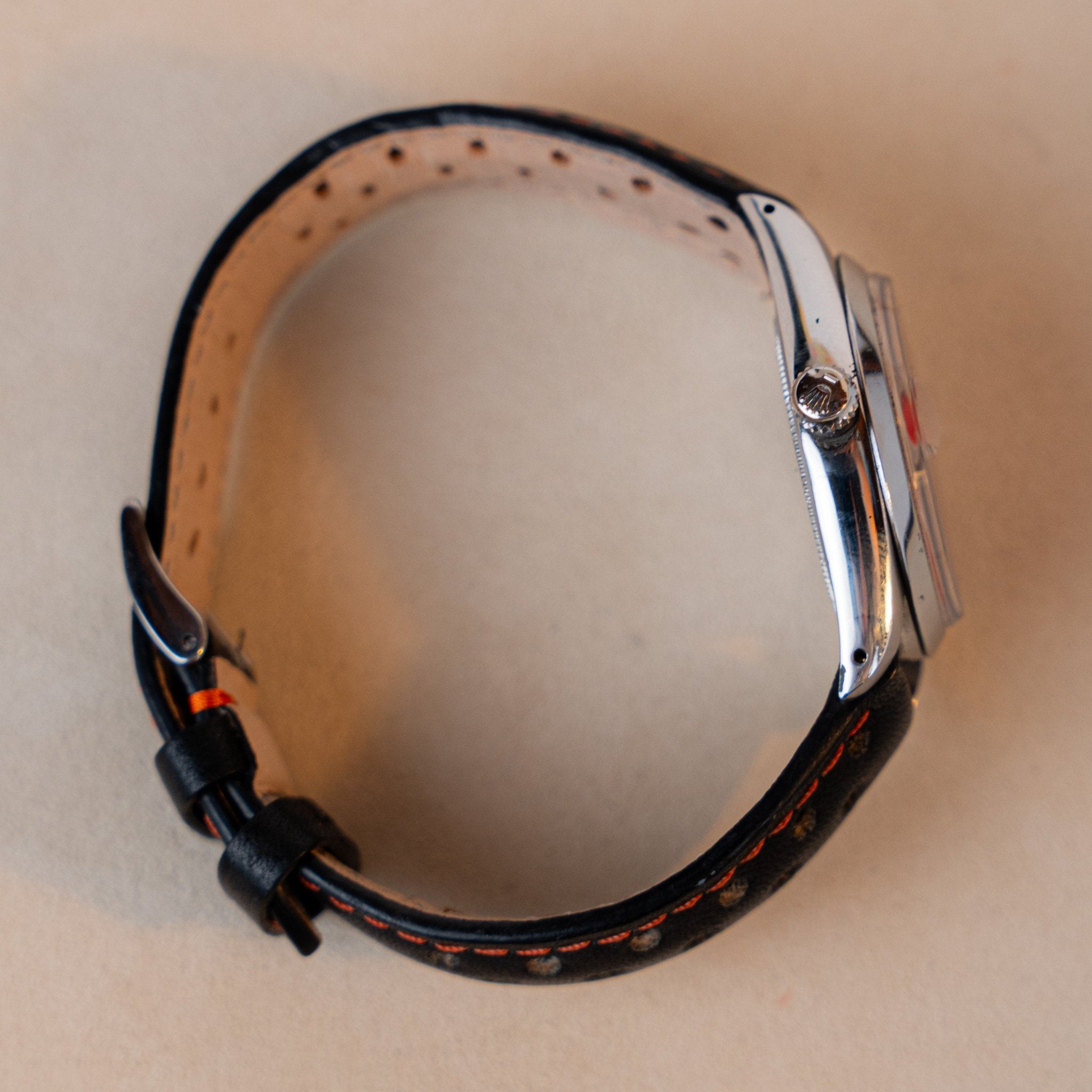 ROLEX OYSTERDATE PRECISION - CADRAN CUSTOM ROUGE - montre vintage - Contre - Temps Paris