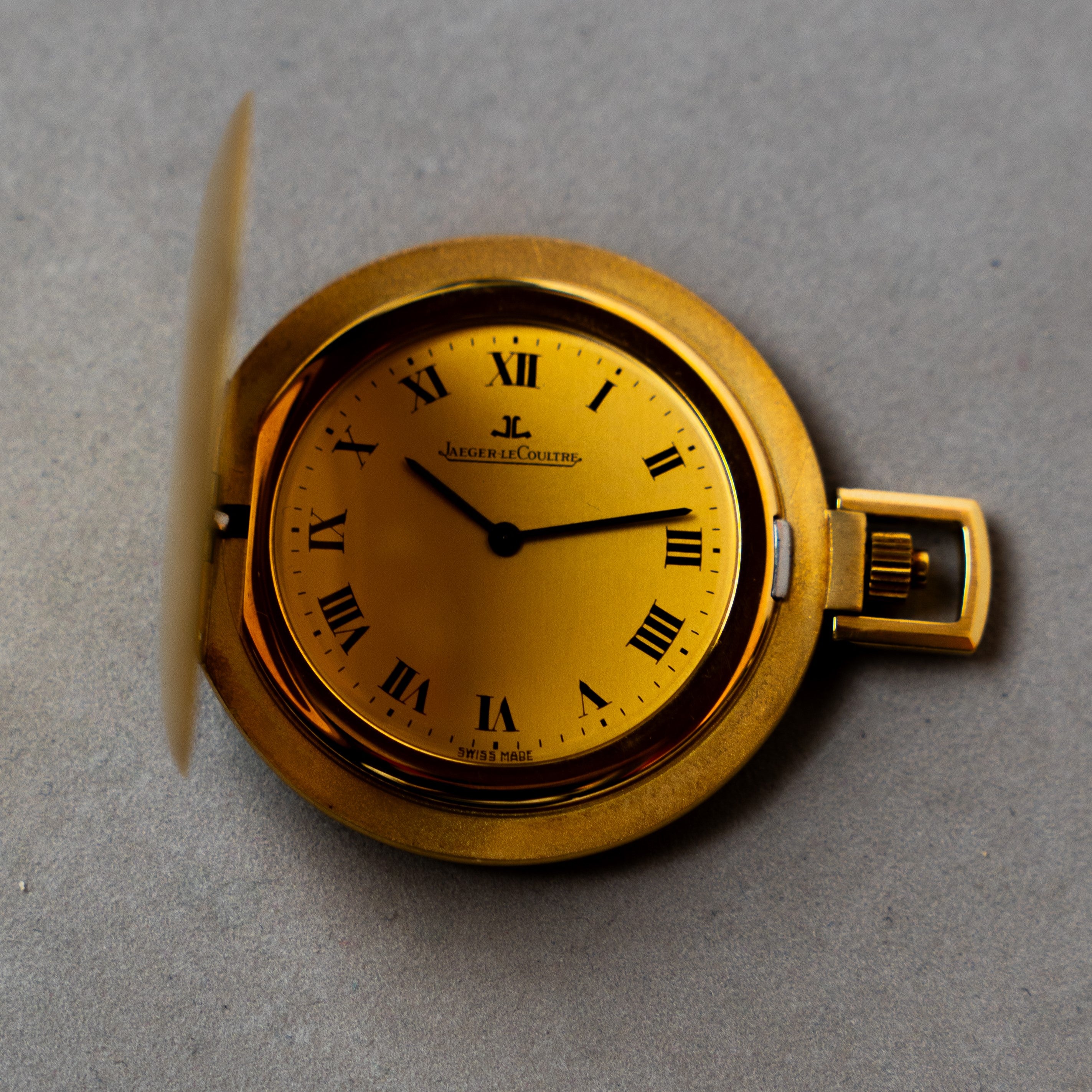 JAEGER-LECOULTRE GOLD SAVONETTE TYPE POCKET WATCH