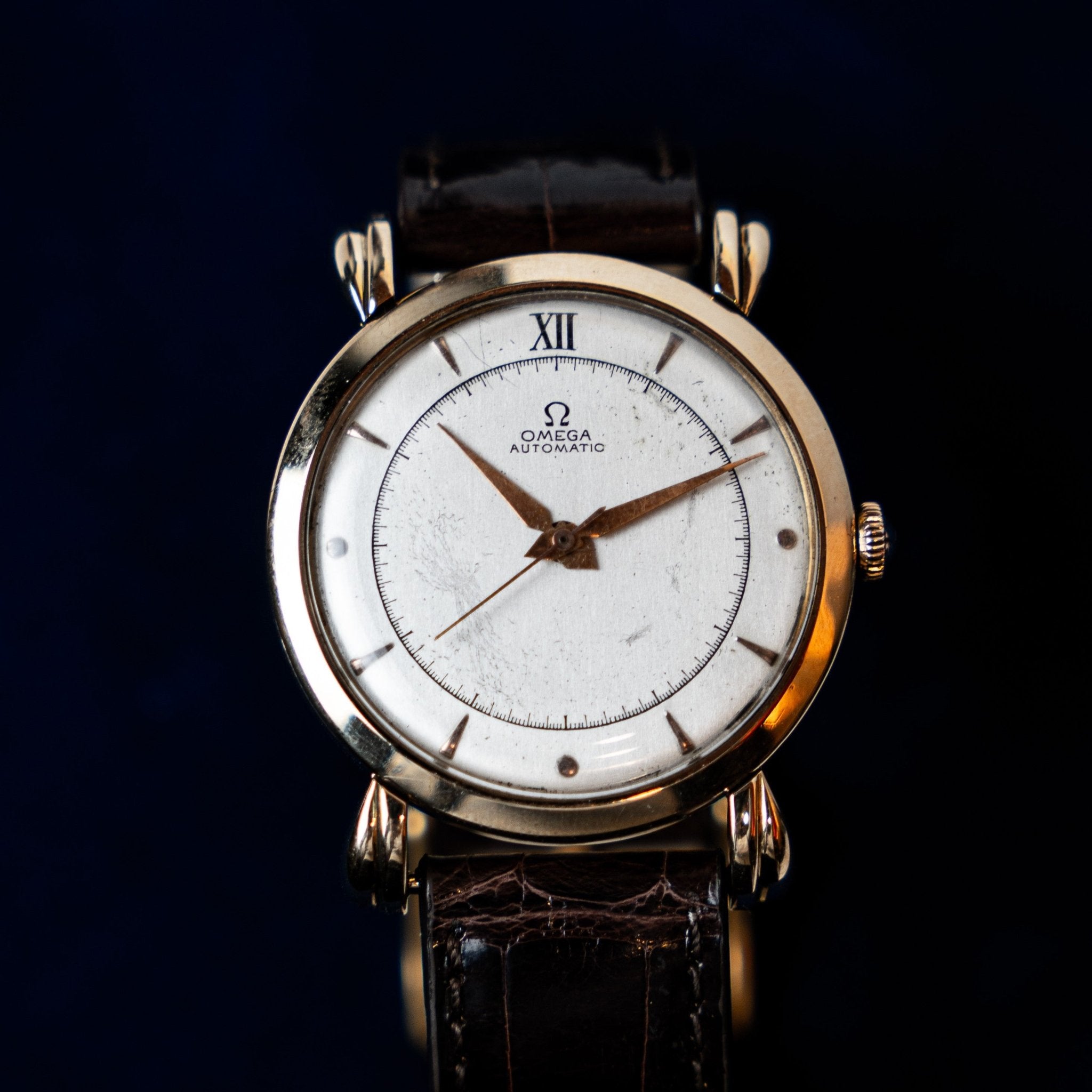 OMEGA BUMPER AUTOMATIC OR ROSE - montre vintage - Contre - Temps Paris