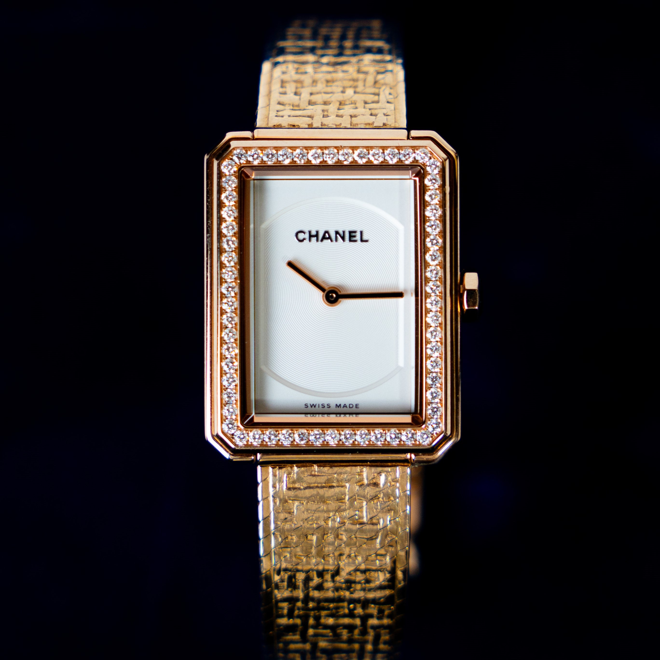 CHANEL “my BOY-FRIEND” TWEED GOLD BEIGE