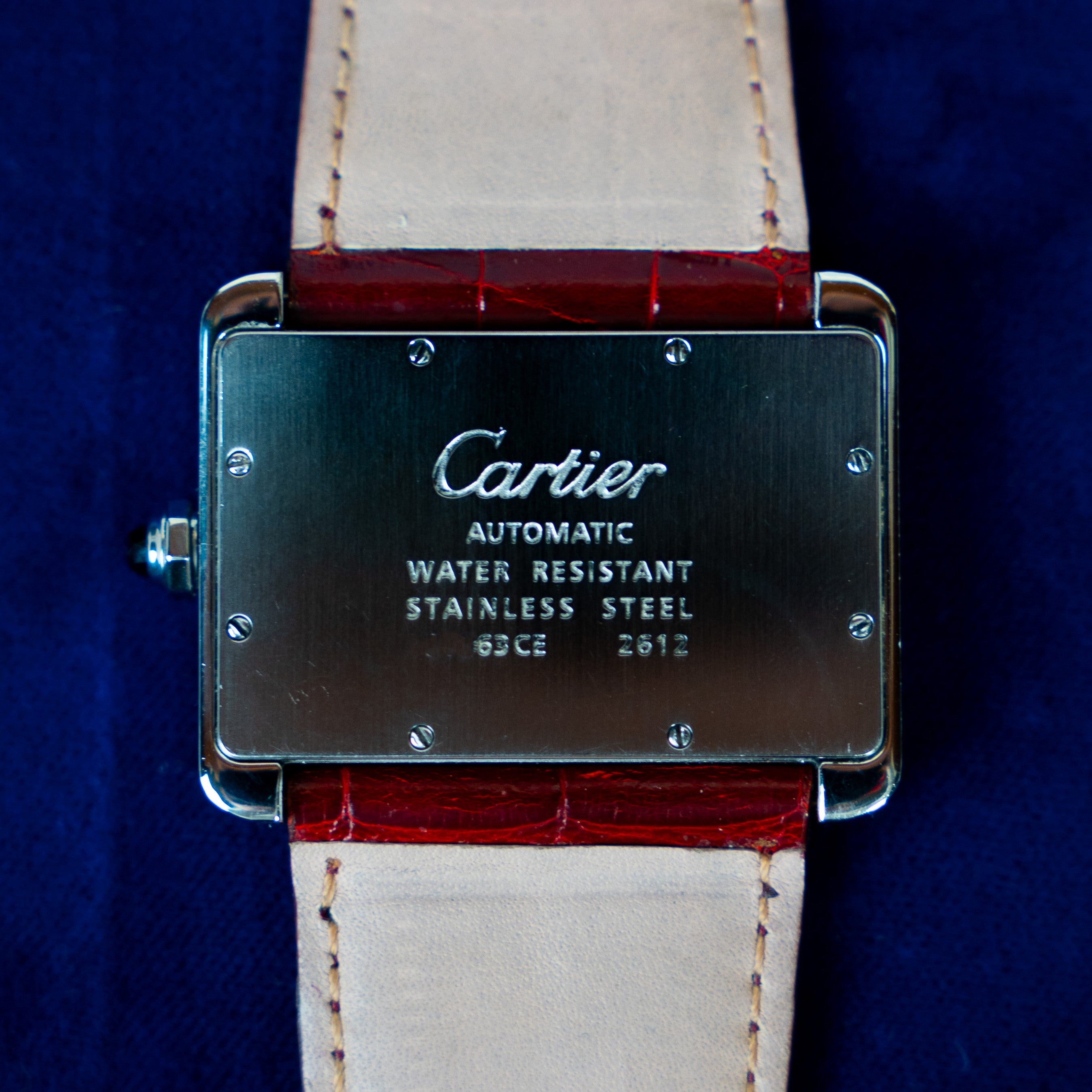 CARTIER TANK DIVAN ACIER HOMME