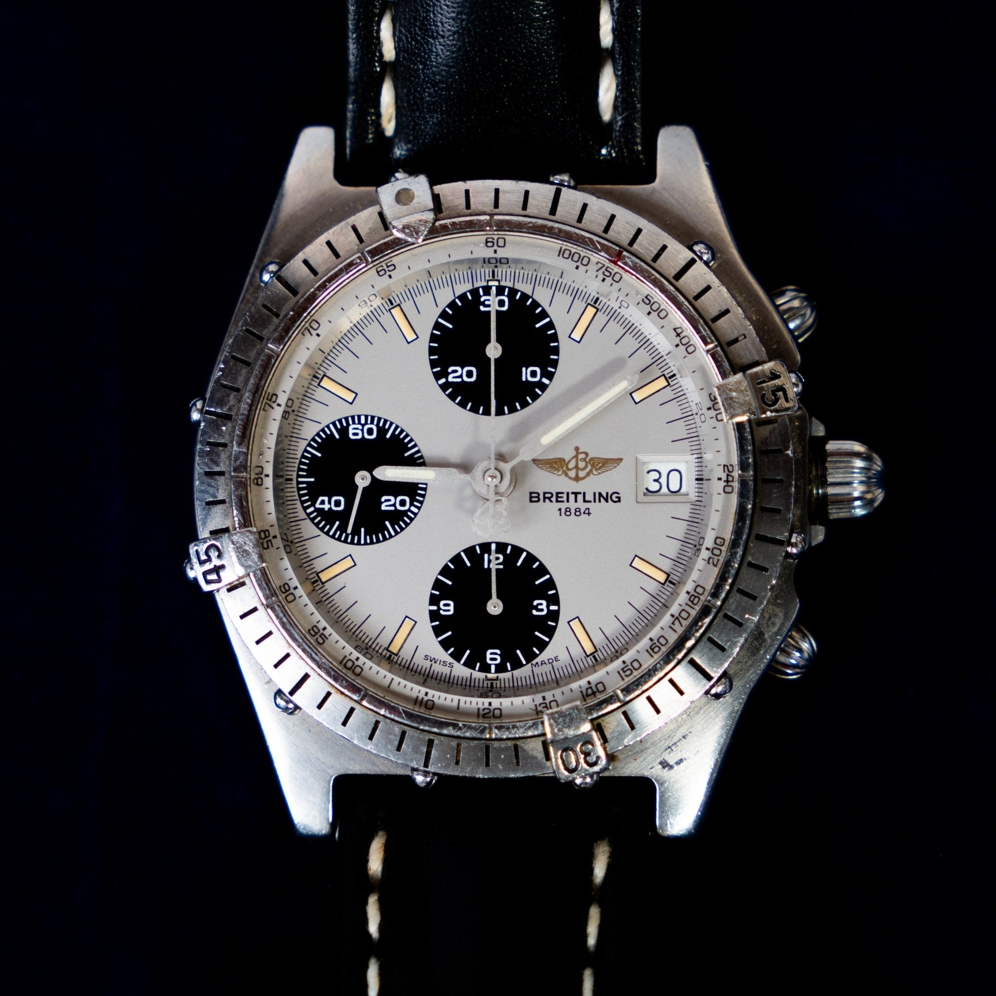 BREITLING CHRONOMAT ACIER - montre vintage - Contre - Temps Paris