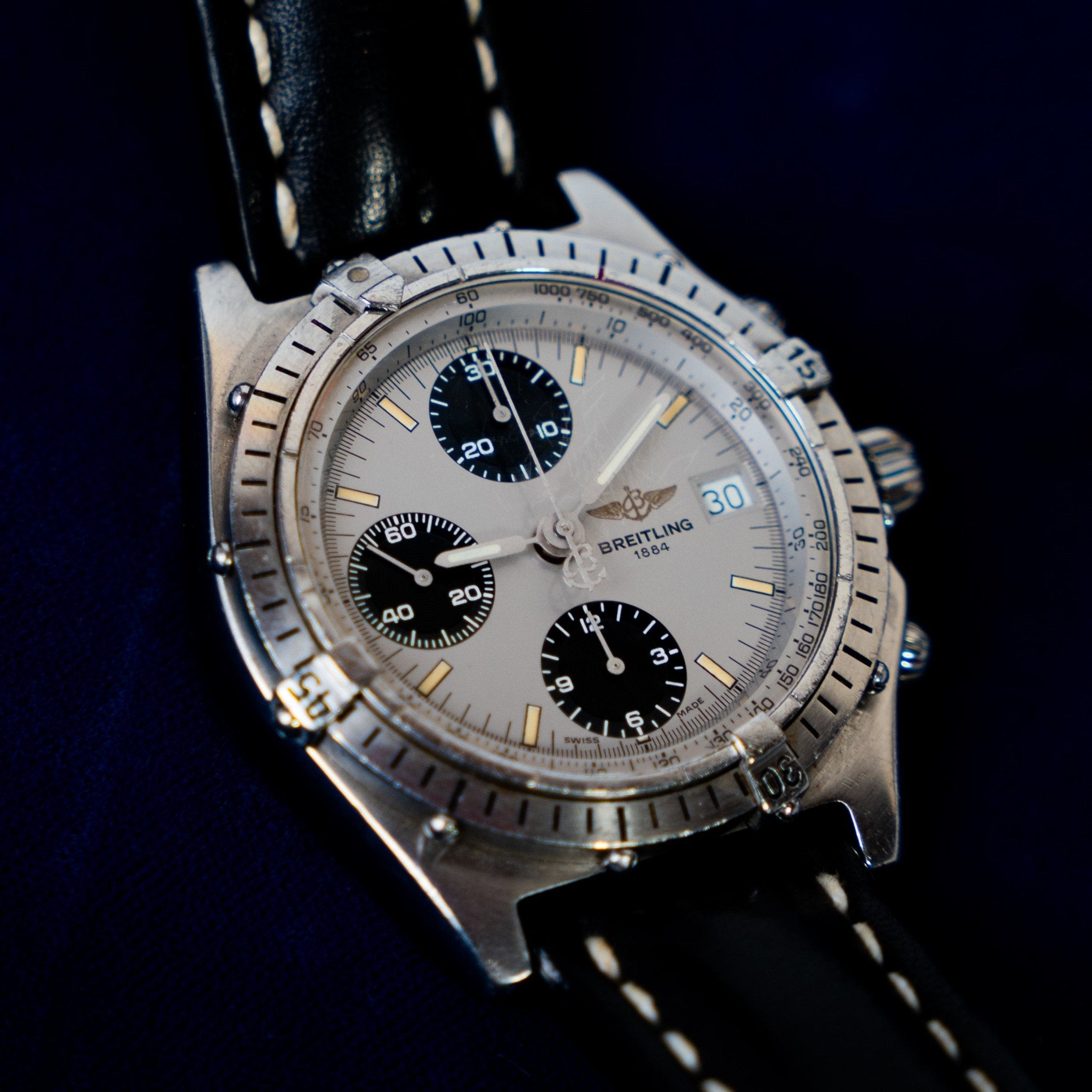 BREITLING CHRONOMAT ACIER - montre vintage - Contre - Temps Paris