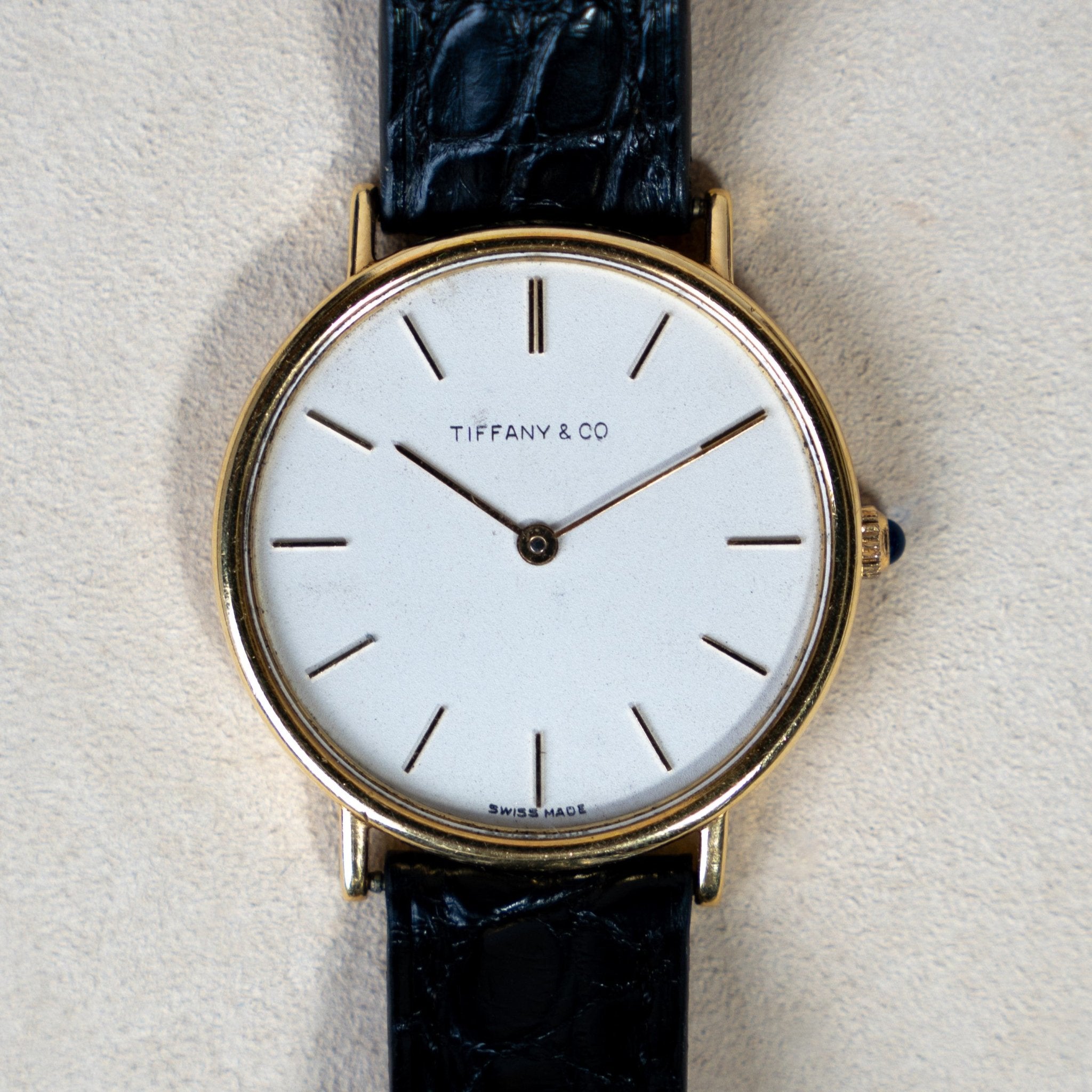 TIFFANY & CO CLASSIQUE EXTRA PLATE OR - montre vintage - Contre - Temps Paris