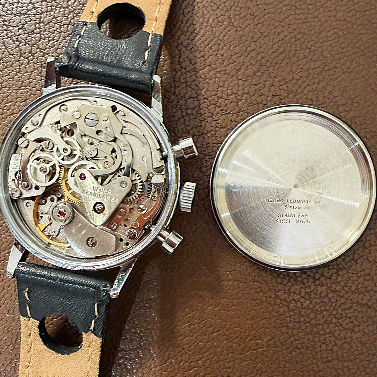 Heuer Chronograph 2 Registers Chrome Plated, circa 1970